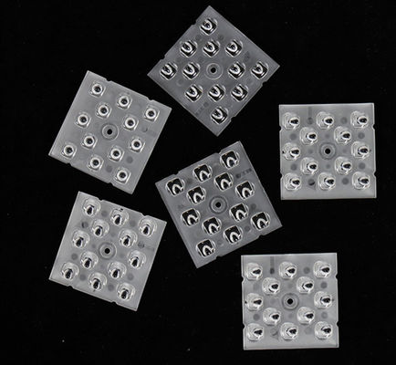 12in1 High Power 50x50MM Multi Lens Array Lensa LED Optik untuk Lampu Jalan LED